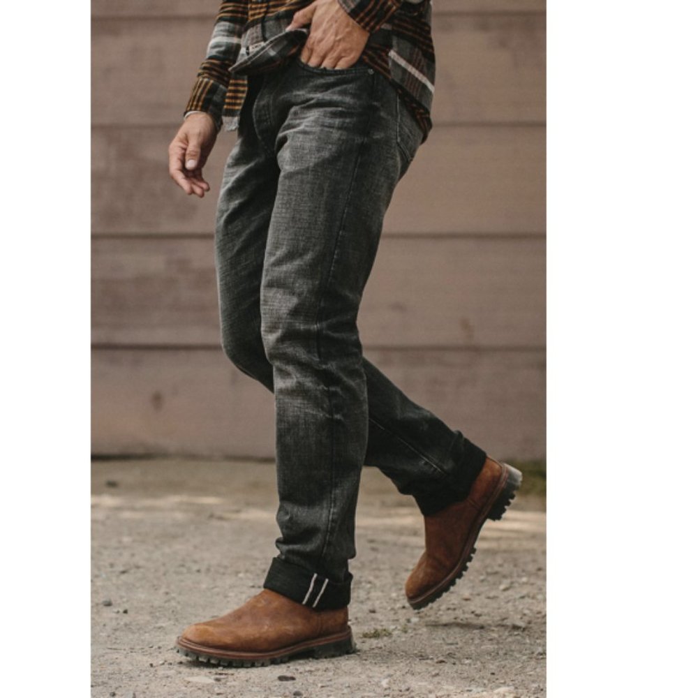 Taylor Stitch The Democratic Jean in Black 3-Month Wash Selvage Size 33 X 30